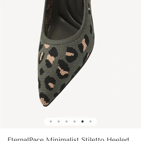 EternalPace Leopard Print Stiletto Heels - Black and Tan - Picture 4 of 5